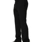 Dolce & Gabbana Black Tapered Leg Men Dress Trouser Pants