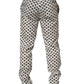 Dolce & Gabbana White Graphic Heart Print Men Trousers Pants