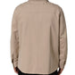 Dolce & Gabbana Beige Logo Overshirt Cotton Men Casual Shirt