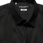 Dolce & Gabbana Black MARTINI Long Sleeves Linen Dess Shirt