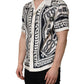 Dolce & Gabbana Black White Logo Bandana Short Sleeves Shirt