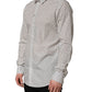 Dolce & Gabbana White Logo GOLD Long Sleeves Dress Shirt