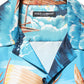Dolce & Gabbana Blue Silk Twill Hawaiian GraphicPrint Shirt