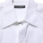 Dolce & Gabbana White Cotton Sleeveless Formal Dress Shirt