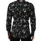 Dolce & Gabbana Black Jazz Club Cotton GOLD Fit Dress Shirt