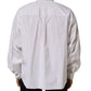 Dolce & Gabbana White Stripes Cotton Men Formal Dress Shirt