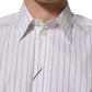Dolce & Gabbana White Stripes Cotton Men Formal Dress Shirt