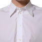 Dolce & Gabbana White Cotton Sleeveless Formal Dress Shirt