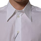 Dolce & Gabbana White Cotton Sleeveless Formal Dress Shirt