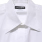 Dolce & Gabbana White Cotton Sleeveless Formal Dress Shirt
