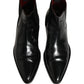 Dolce & Gabbana Black Chelsea Slip On Men Ankle Boots Shoes