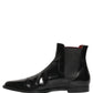 Dolce & Gabbana Black Chelsea Slip On Men Ankle Boots Shoes