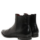 Dolce & Gabbana Black Chelsea Slip On Men Ankle Boots Shoes
