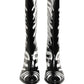 Dolce & Gabbana Black White Zebra Knee High Men Boots Shoes