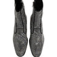 Dolce & Gabbana Black Crystal Embellished Ankle Boots Shoes
