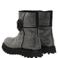 Dolce & Gabbana Black Crystal Embellished Short Boots Shoes