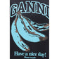 Ganni Black Cotton T-Shirt