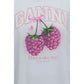 Ganni White Cotton T-Shirt