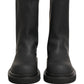 Dolce & Gabbana Black Leather Mid Calf Chunky Men Boots Shoes