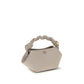Ganni Gray Recycled Leather Handbag