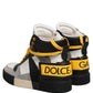 Dolce & Gabbana Multicolor Leather High Top Sneakers Shoes