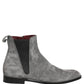 Dolce & Gabbana Gray Suede Leather Chelsea Boots Shoes