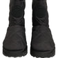 Dolce & Gabbana Black Quilted Effect Mid Calf Boots Shoes