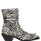 Dolce & Gabbana Black White Zebra Embellished Boots Shoes