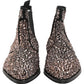 Dolce & Gabbana Silver Embellished Chelsea Ankle Boots Shoes