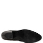 Dolce & Gabbana Black Leather Chelsea Mid Calf Boots Shoes