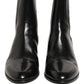Dolce & Gabbana Black Leather Chelsea Mid Calf Boots Shoes