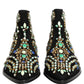 Dolce & Gabbana Black Embellished Chelsea Ankle Boots Shoes