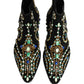 Dolce & Gabbana Black Embellished Chelsea Ankle Boots Shoes