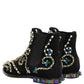 Dolce & Gabbana Black Embellished Chelsea Ankle Boots Shoes