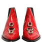Dolce & Gabbana Red Embellished Chelsea Men Ankle Boots Shoes