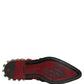 Dolce & Gabbana Red Embellished Chelsea Ankle Boots Shoes