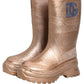 Dolce & Gabbana Rose Gold PVC Pull On Rain Boots Men Shoes