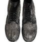Dolce & Gabbana Black Leather Runway Studs Ankle Boots Shoes