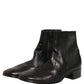 Dolce & Gabbana Black Leather Logo Short Ankle Boots Shoes