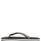 Dolce & Gabbana Black Embellished Rubber Flip Flops Men Shoes