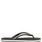 Dolce & Gabbana Black Embellished Rubber Flip Flops Men Shoes