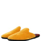 Dolce & Gabbana Yellow Suede Slides Flat Slipper Men Shoes