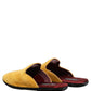 Dolce & Gabbana Yellow Suede Slides Flat Slipper Men Shoes