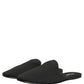 Dolce & Gabbana Black Suede Slides Flat Slipper Men Shoes