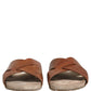 Dolce & Gabbana Brown Calf Leather Slides Sandals Shoes