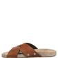 Dolce & Gabbana Brown Calf Leather Slides Sandals Shoes