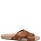 Dolce & Gabbana Brown Calf Leather Slides Sandals Shoes