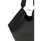 Khaite Black Calf Leather Bos Taurus Shoulder Bag