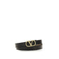 Valentino Garavani Black Calf Leather Bos Taurus Regular Belt