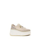 Chloé Beige Calf Leather Bos Taurus Platform Sneakers
